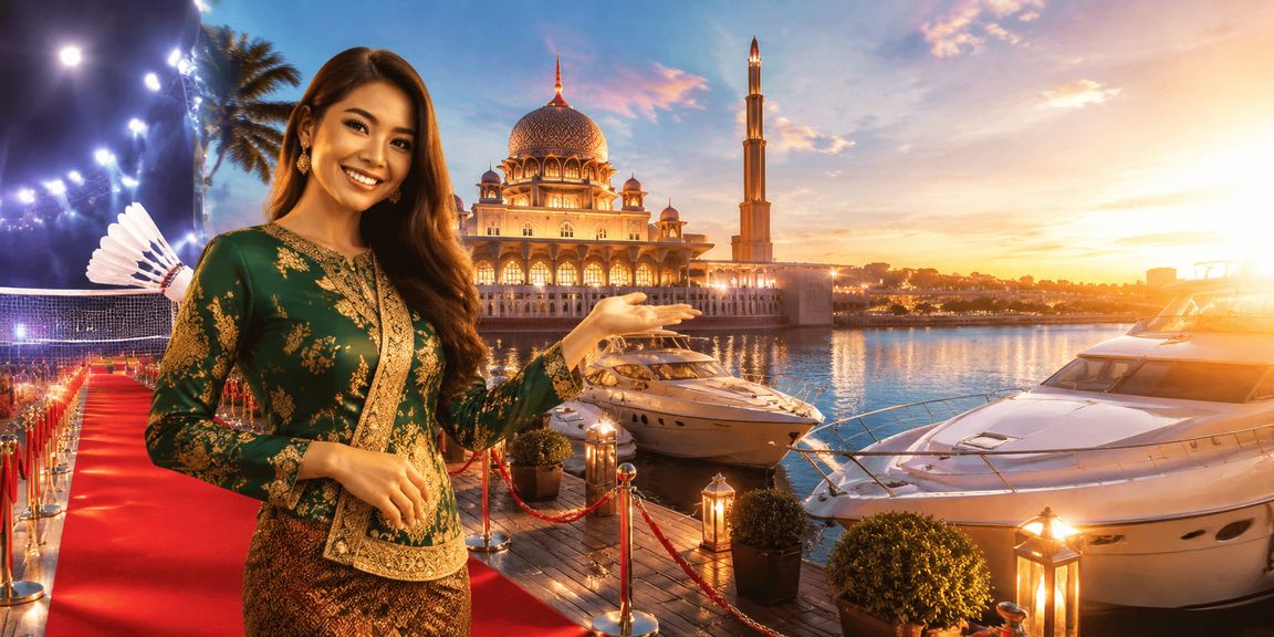 Pemain loteri bermain di telefon mudah alih di Putrajaya Malaysia